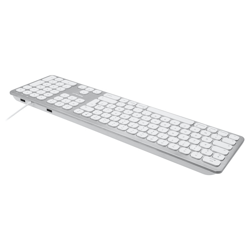 Ultra slim USB keyboard with 2 USB ports for Mac - Azerty