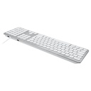 Ultra slim USB keyboard with 2 USB ports for Mac - Azerty