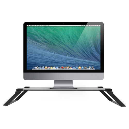 Tempered glass monitor stand - Black