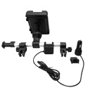 Car seat headrest mount with USB Charger - Alu - iPad/tablet