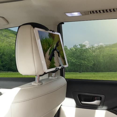 Car headrest strap iPad/tablet adj. holder