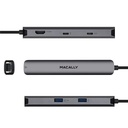 Macally UCDOCK6 - Aluminium USB-C multiport hub - Silver/Spacegrey