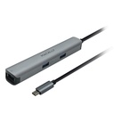 Macally UCDOCK6 - Aluminium USB-C multiport hub - Silver/Spacegrey