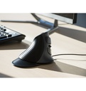 ADJ Shark Ergonomic Mouse - 1600DPI - USB - Black/Grey