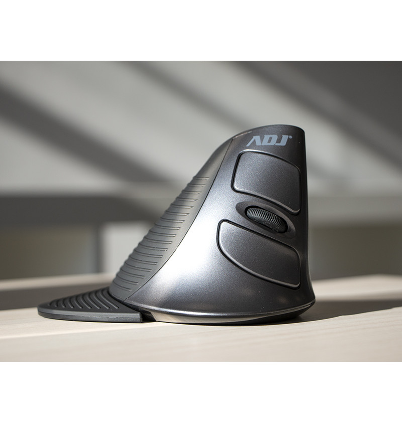 ADJ Shark Ergonomic Mouse - 1600DPI - Wireless - Black/Grey