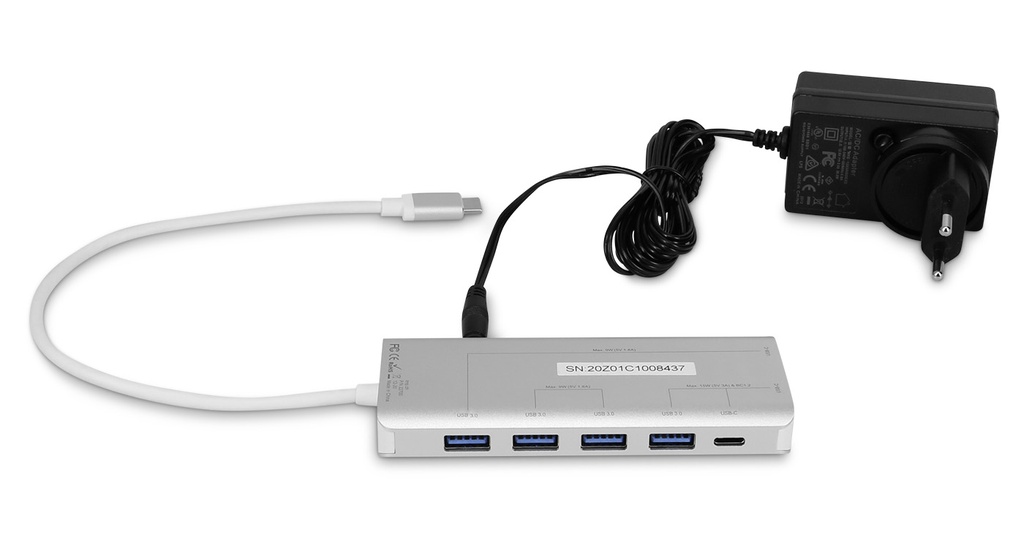 LMP USB-C naar 7 poorts-USB-A/USB-C-hub/lader - Externe Powersupply
