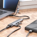 Hub USB C / USB 3.0 incl adapter - 3 x USB 3.0 + RJ45 - 