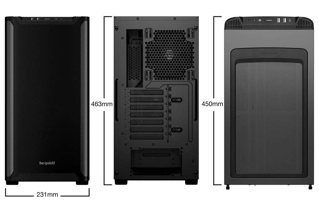 Case Bequiet Base 501 - USB-C Front