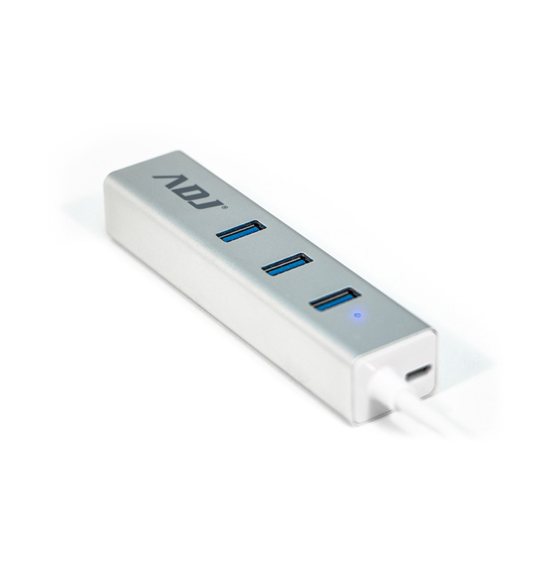 Hub USB 3/USB C Multiport - 3 x USB 3.1 + RJ45 incl adap
