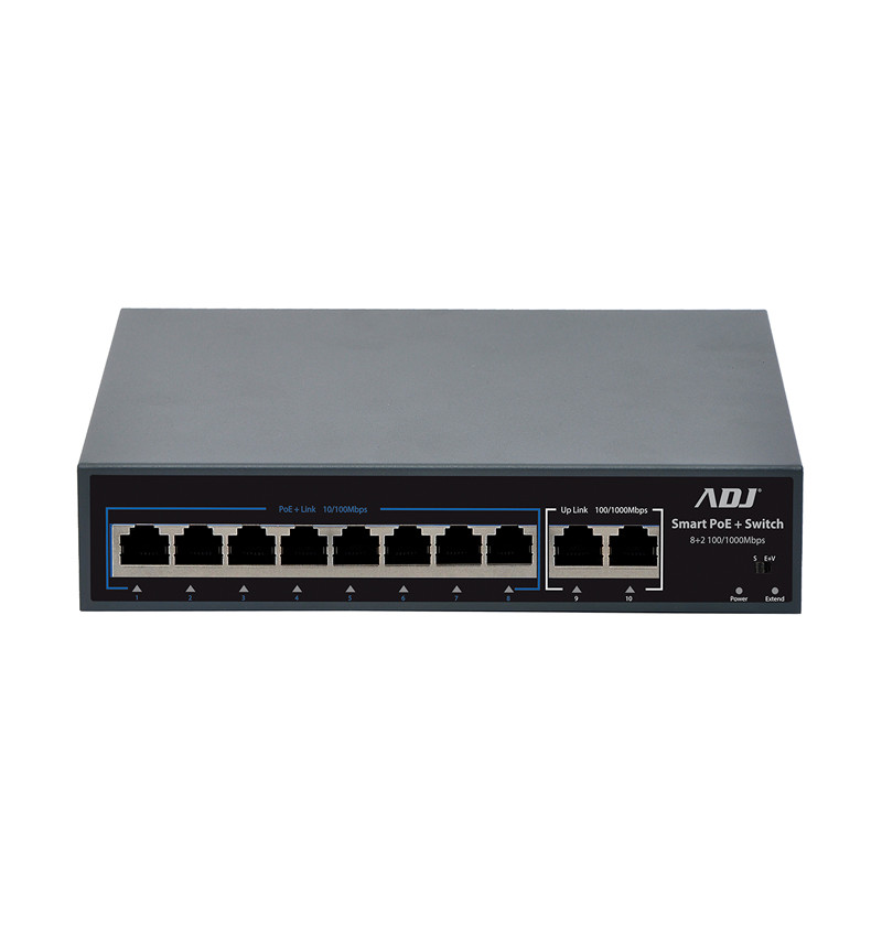 Switch 8 Ports PoE + 2 Uplink Ports