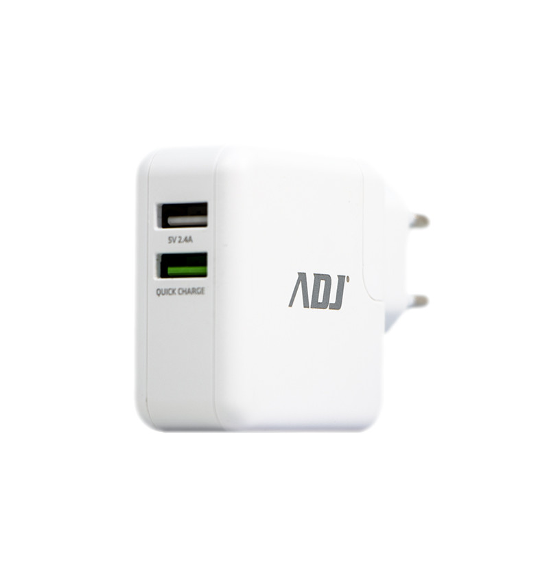 2-Poorts USB Quick Charger - Wit