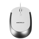 USB optical quiet click mouse - White/Silver