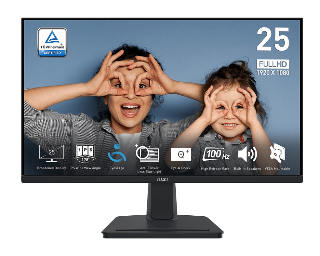 Monitor MSI Pro 24.5"-HDMI / VGA - IPS-  Speaker - Anti BlueLight