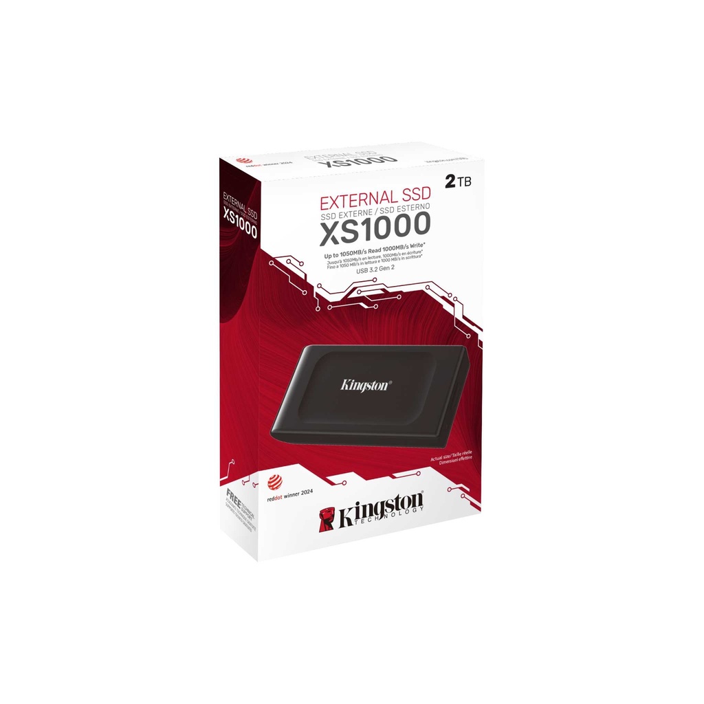 External SSD Kingston XS1000 - 2TB - Black