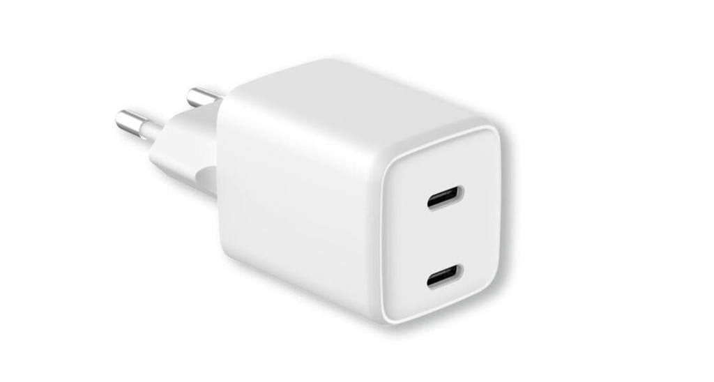 Dual USB Power Adapter - 2 x USB-C- GaN - 35 W 