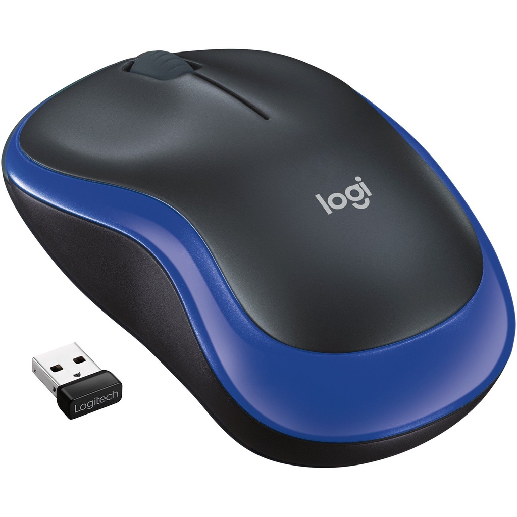Logitech M185 Wireless Mouse - Wireless - Blue