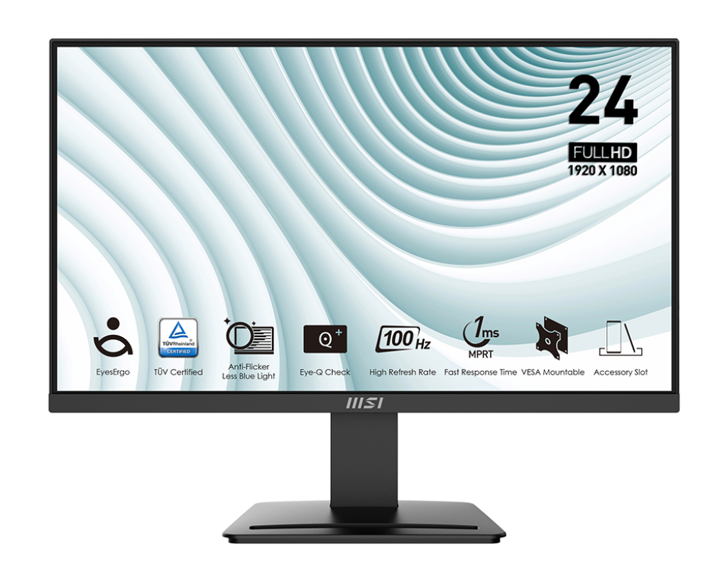 Monitor MSI Pro 24"-HDMI - Displayport - MSI Eye Care - Anti BlueLight 