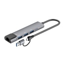 Hub USB C / USB 3.0 incl adapter - 3 x USB 3.0 + RJ45 - 