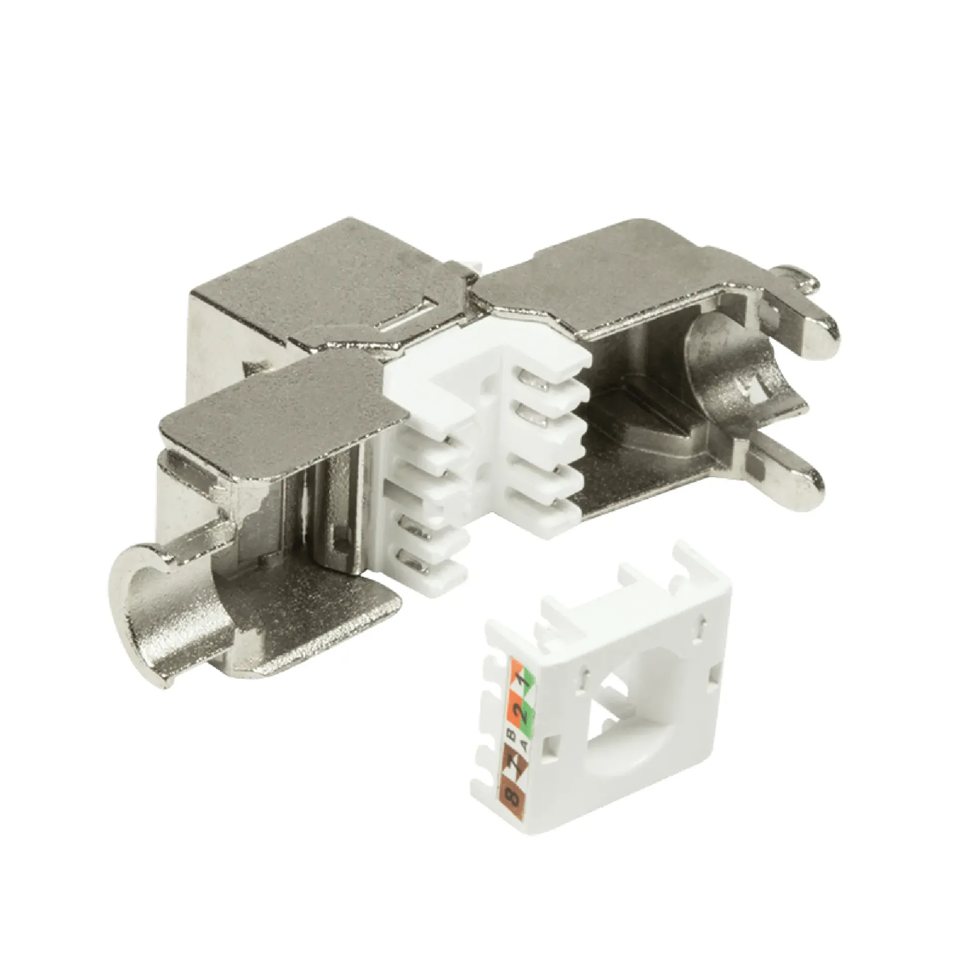 [400-004] CAT6A STP Data Keystone 180° - 10 st