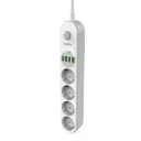 Energizer Power strip 4 AC Outlets + 4 USB Ports with Surge Protection & 2M Cable