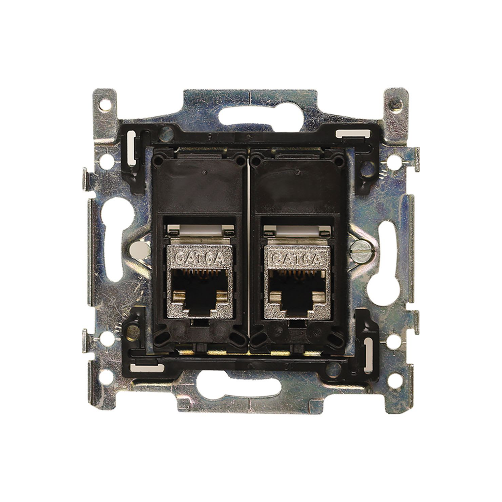 [100-004] WORJ452 Wanddoos 2x RJ45, Cat6A afgeschermd, Niko geschikt