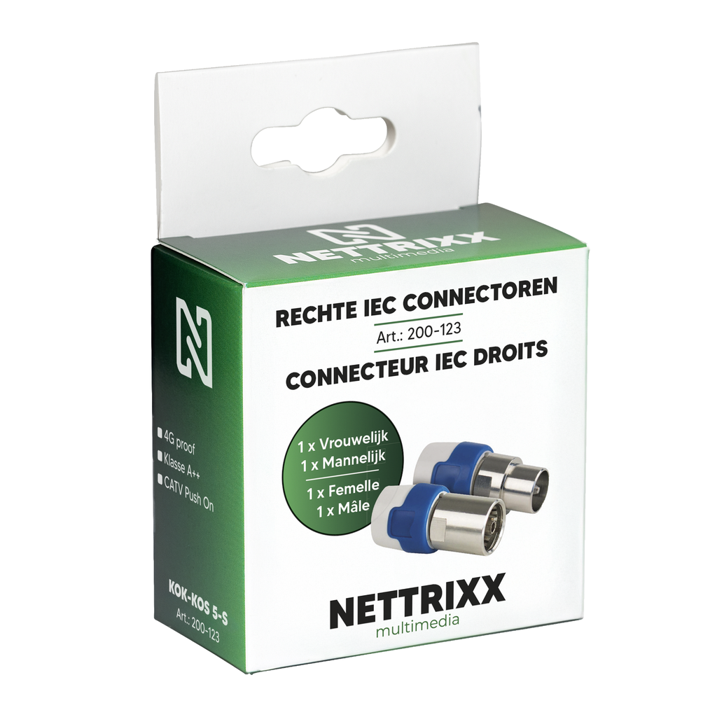 [200-123] KOK-KOS 5-S Rechte IEC connectoren 4G proof, klasse A++ Shop