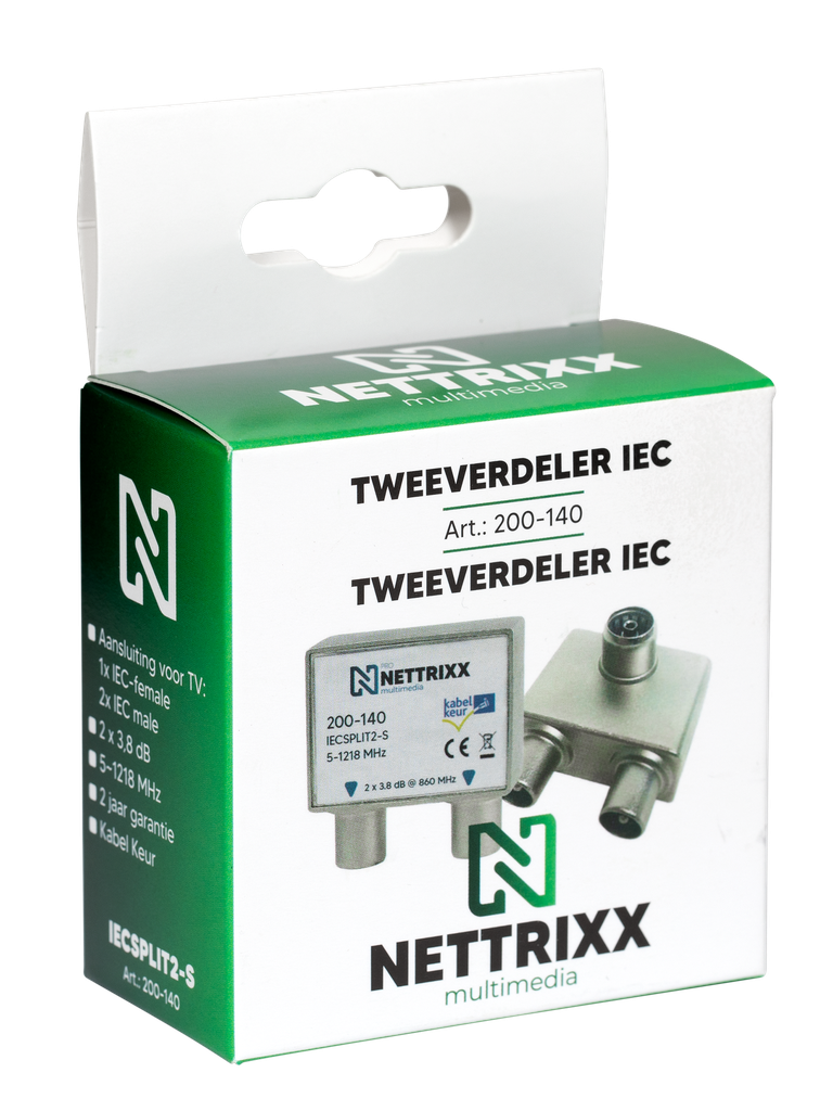 [200-140] IECSPLIT2-S Tweeverdeler IEC Shop