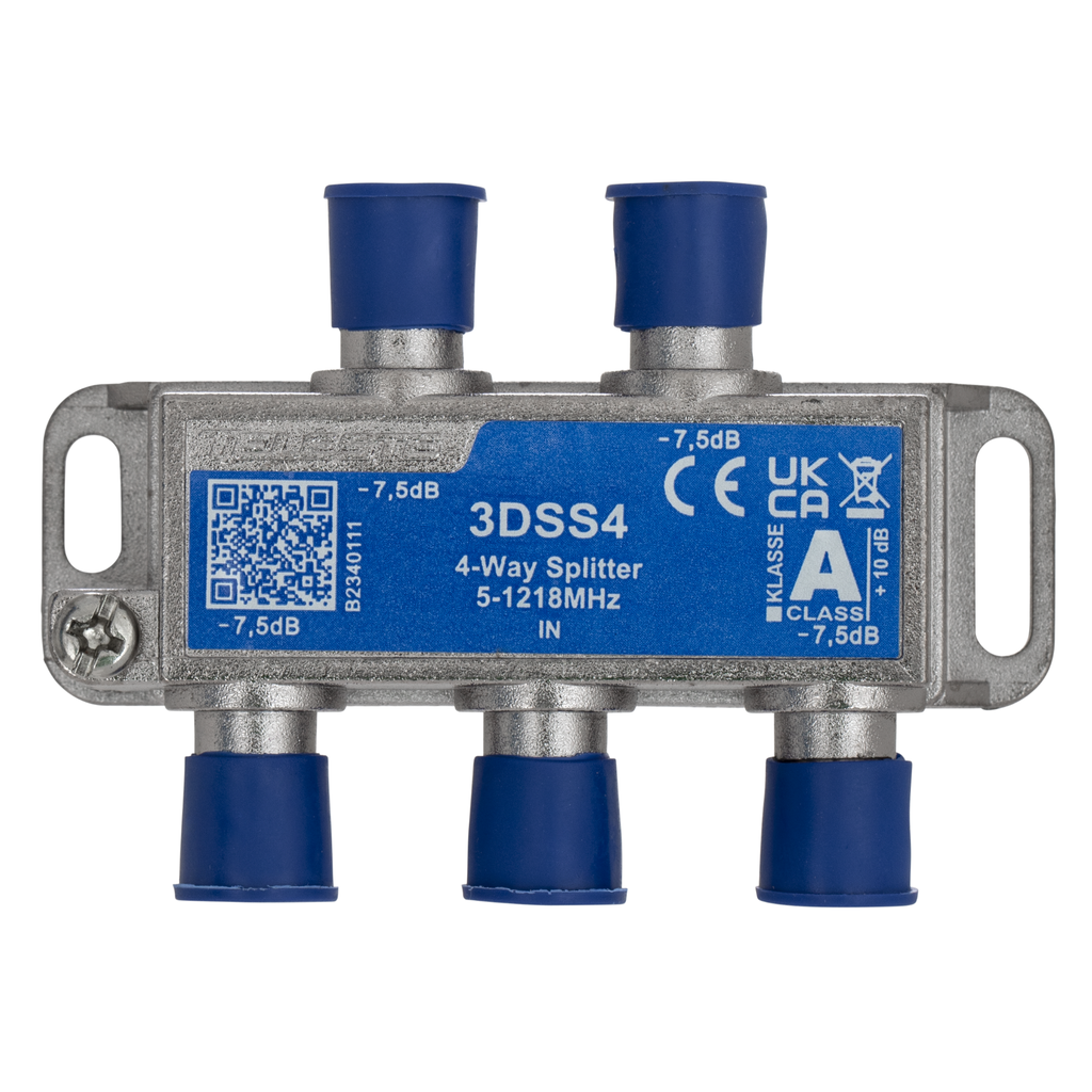 [200-043] FSPLIT4 Vierverdeler F-connectie 5-1218 Mhz