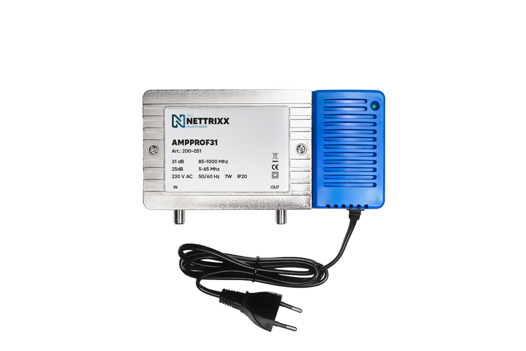 [200-051] AMPPROF31 Coax versterker professioneel 31 dB 1 uitgang