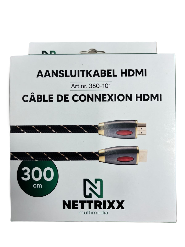 [380-101] HDMI-KAB8K300-S Premium HDMI aansluitkabel, 3m, 8K, Ethernet 2,1, Metalen Plugs, shop