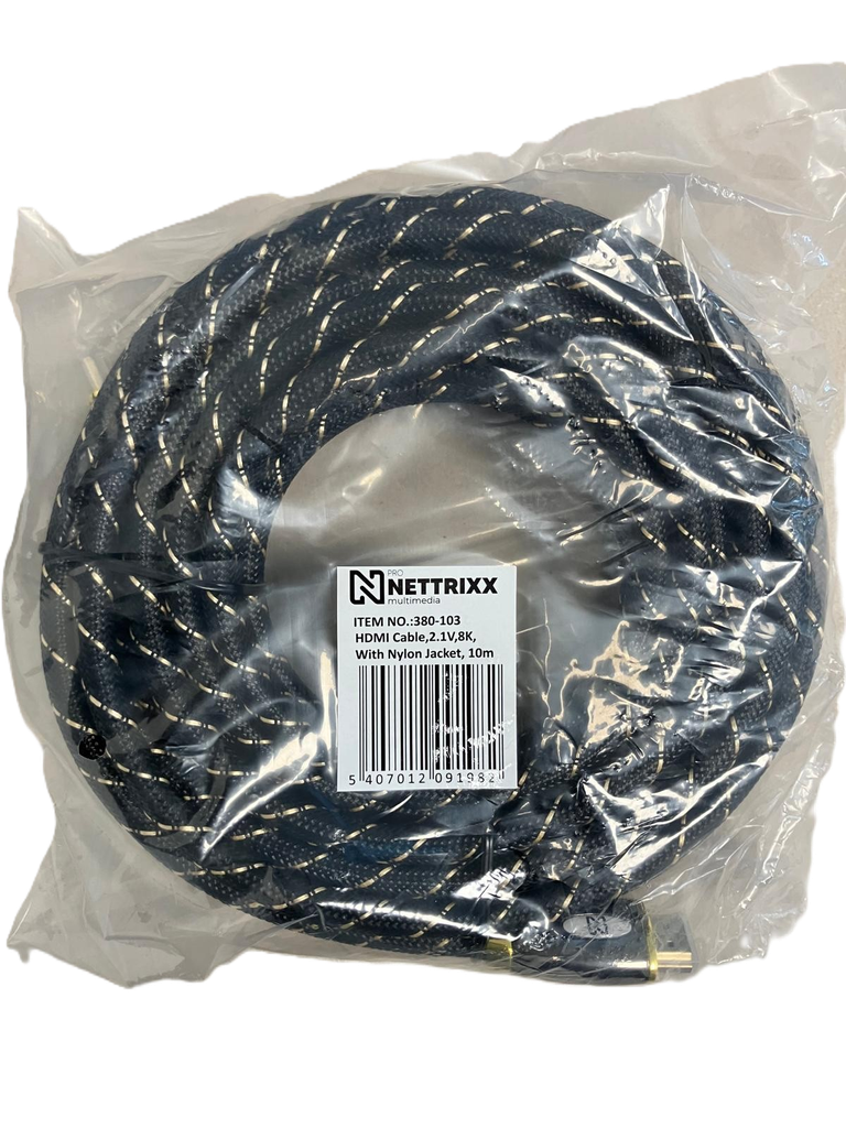 [380-103] HDMI-KAB8K1000-S Premium HDMI aansluitkabel, 10m, 8K, Ethernet 2,1, Metalen Plugs,shop
