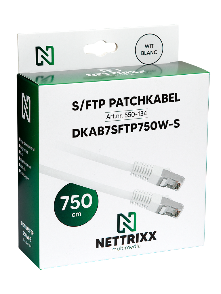 [550-134] DKAB7SFTP750W-S CAT7  SFTP Patchkabel 750cm Wit Shop