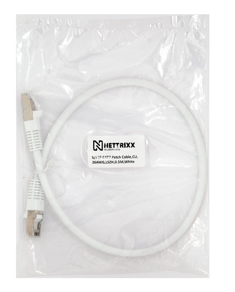 [550-230] DKAB7SFTP50W-B CAT7  SFTP Patchkabel 50cm Wit Bulk