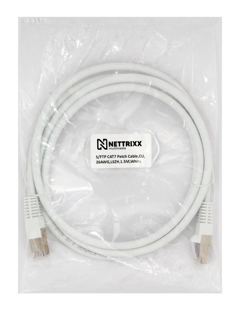[550-231] DKAB7SFTP150W-B CAT7  SFTP Patchkabel 150cm Wit Bulk