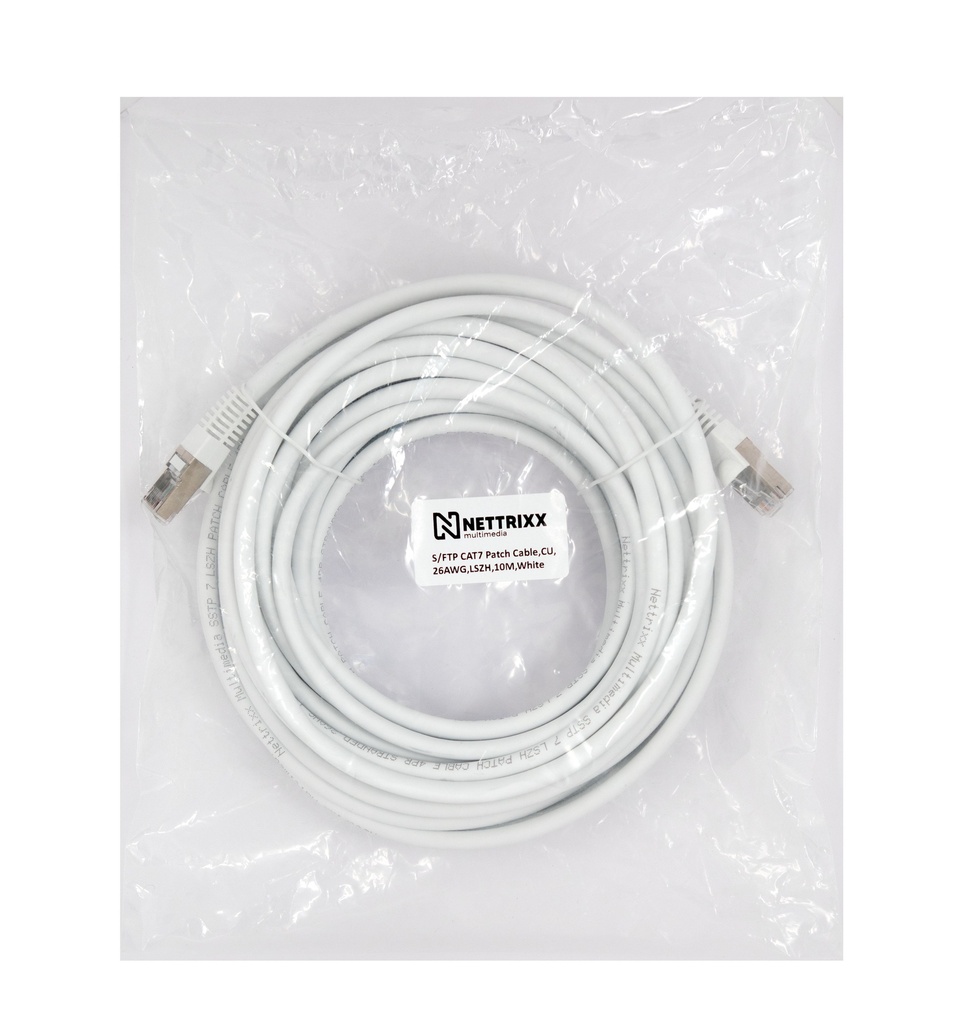 [550-235] DKAB7SFTP1000W-B CAT7  SFTP Patchkabel 1000cm Wit Bulk