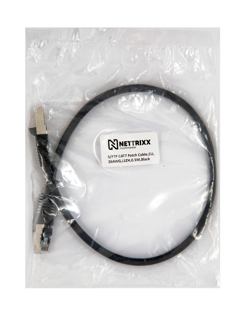 [550-240] DKAB7SFTP50B-B CAT7  SFTP Patchkabel 50cm Zwart Bulk