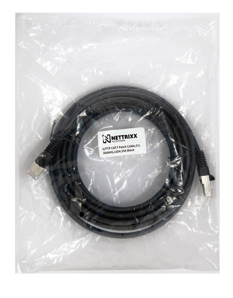 [550-243] DKAB7SFTP500B-B CAT7  SFTP Patchkabel 500cm Zwart Bulk