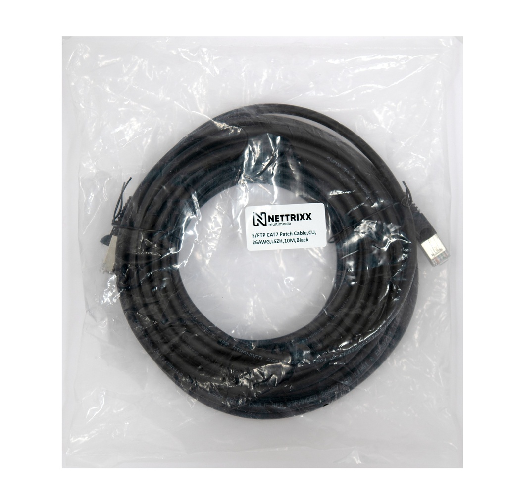 [550-245] DKAB7SFTP1000B-B CAT7  SFTP Patchkabel 1000cm Zwart Bulk