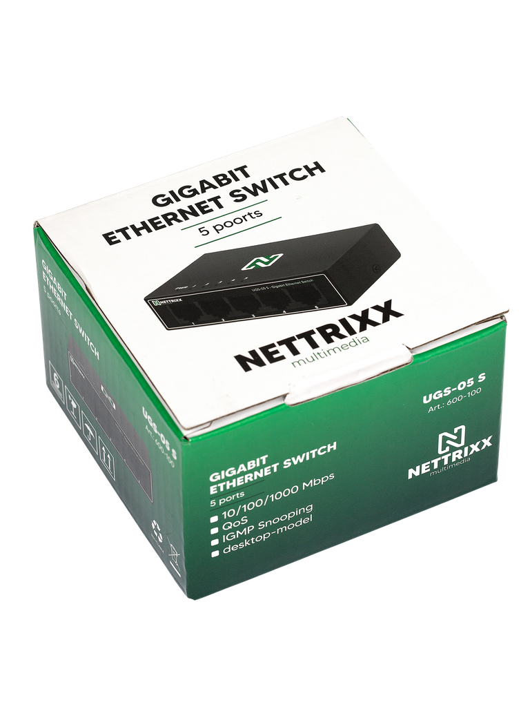 [600-100] UGS-05-S 5 Poorts Gigabit Ethernet Switch Shop
