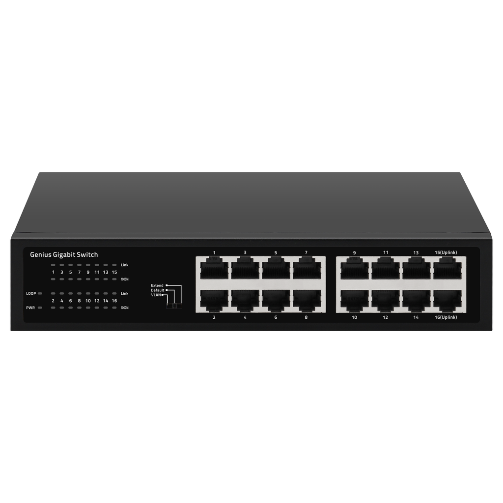 [600-002] UGS-16 16 Poorts Gigabit Ethernet Switch