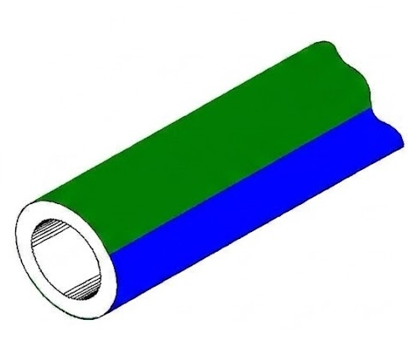 [950-008] SUBDUCT10GREENBLUE 10mm Subduct - groen + blauw (2500m/haspel)