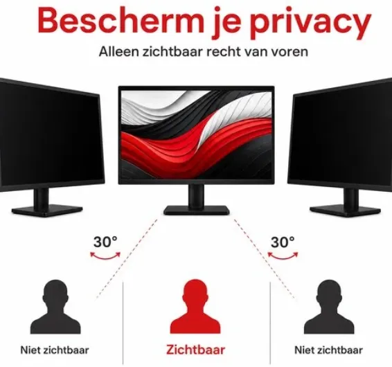 Privacy Filter 23.8 inch - Beeldverhouding 16:9 - Magnetische Bevestiging - Privacy Screenprotector geschikt voor Monitor – Voor ASUS, HP, Dell, Samsung, LG