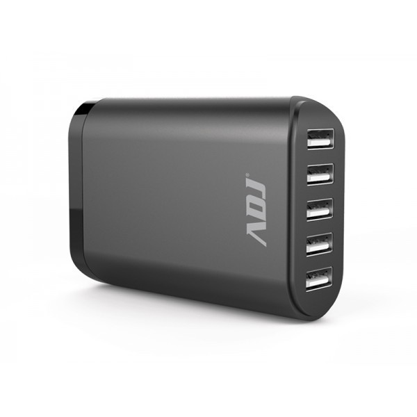 5-Poorts USB Charger - Zwart