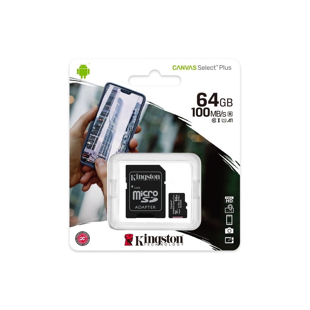 Kingston Micro SD - SDCS3/64GB - 64GB - adapter incl.