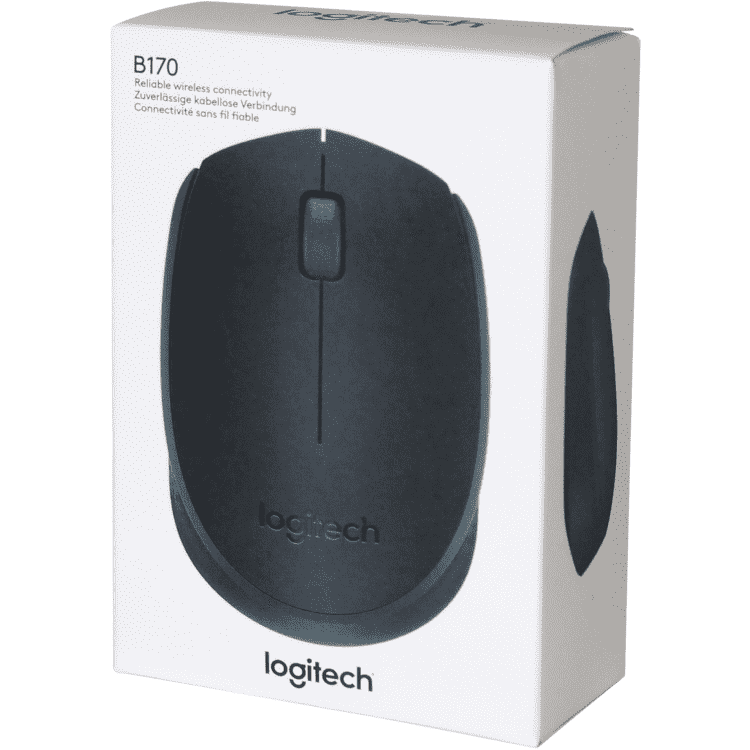 Logitech B170 Wireless Mouse - Wireless - Black