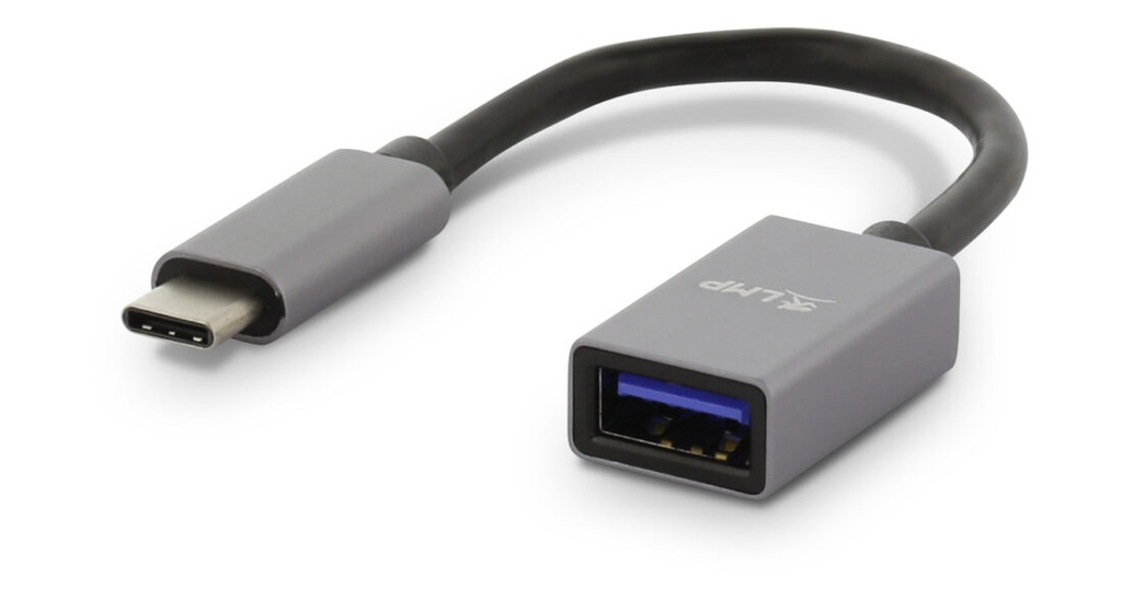 LMP USB-C (M) to USB A (F) adapter - 15CM - Space Gray