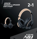 ADJ Apache Bluetooth® Headset & Speaker 2 in 1 - Grey/ Ivory