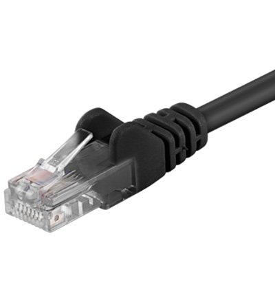 Networking Cable UTP Cat 5e - 1 m - Bulk - Black