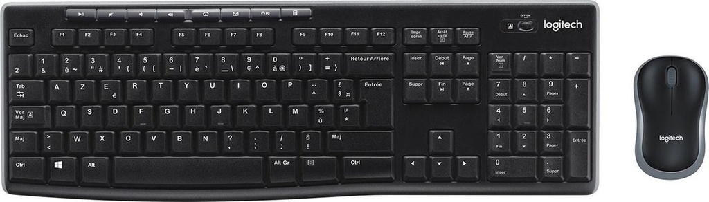 Logitech MK270 Wireless Kit- Keyboard + Mouse -  - AZERTY