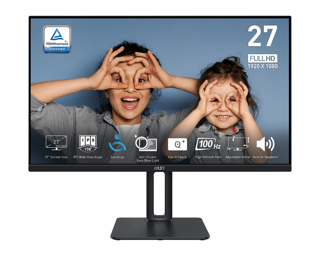 Monitor MSI Pro 27"-HDMI- IPS- Speaker - Anti Blue Light - Height / Pan / Tilt Adjustable